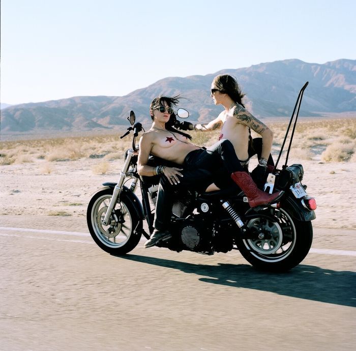 Girls on a motorcycle in Pinlan