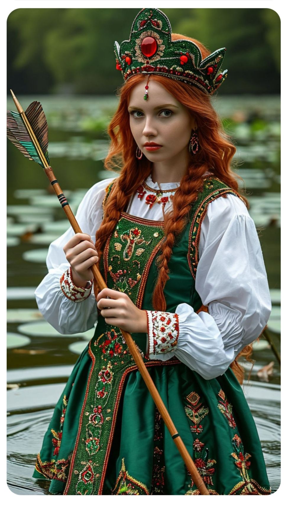 Nude girl Girls in Slavic costumes in Pinlan